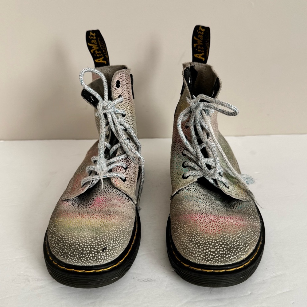 Dr. Martens Toddler 1460 Pascal Iridescent Lace Up Boots Multi-Kidray size 3 - Picture 6 of 13